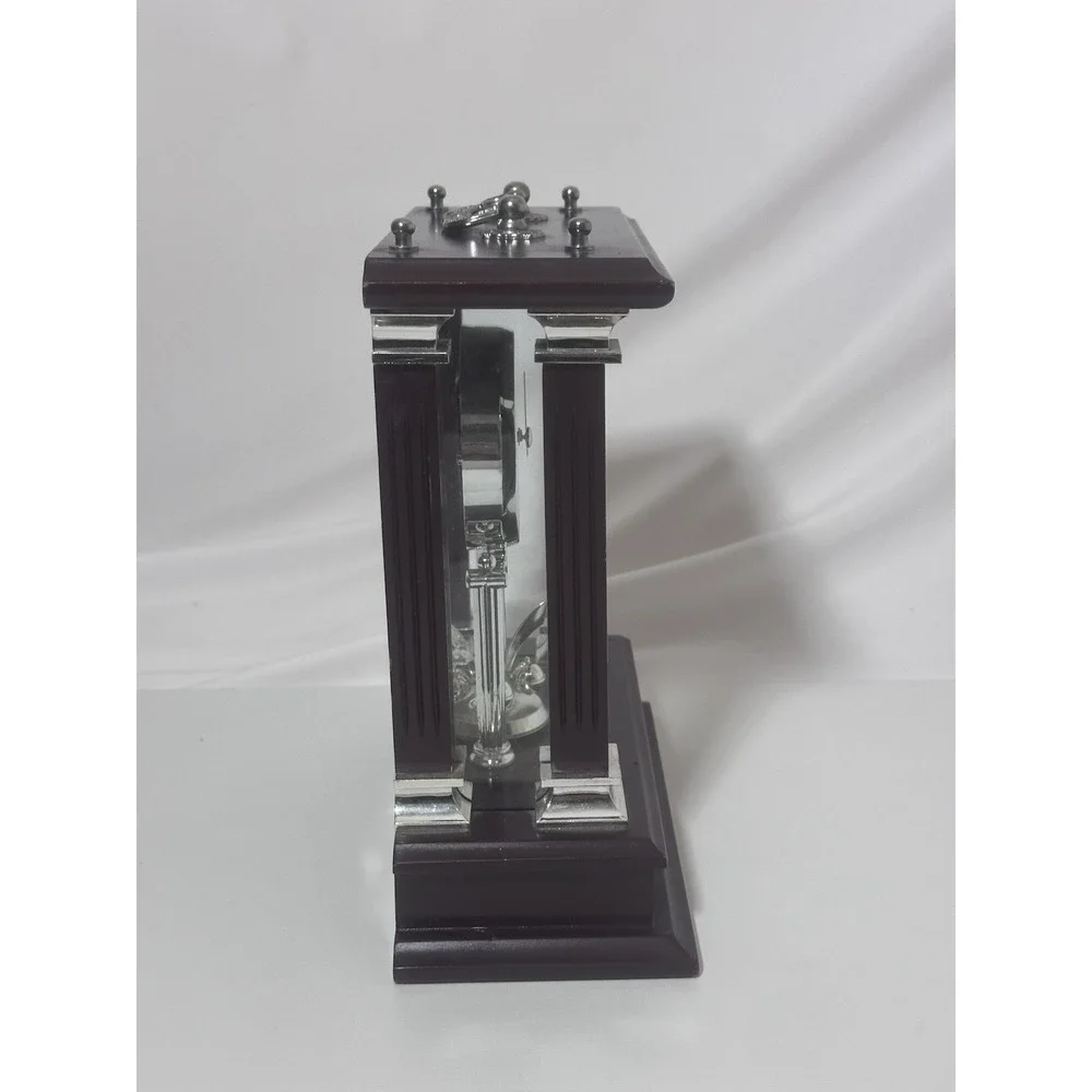 wallace silversmith carriage mantle quartz battery operated clock